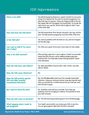 Iud Comparison Chart