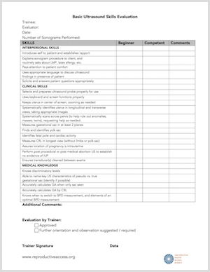 Evaluation of Basic Ultrasound Skills