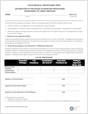 Delineation of Abortion Privileges