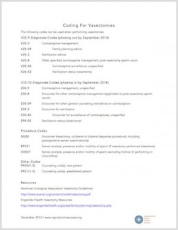 icd 10 diagnosis code for vasectomy consult