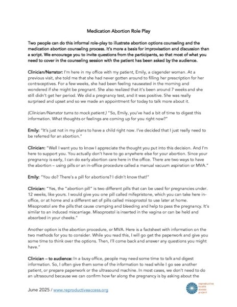 Medical Rp Example Reproductive Health Access Project (RHAP) | 2025-06-Medication-Abortion ...
